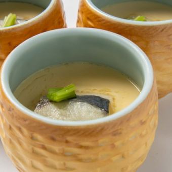 さわらの雲丹出し汁豆乳蒸し