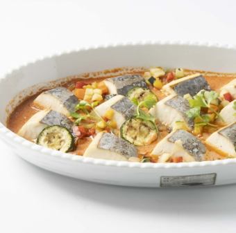 鰆の菜園風トマトクリーム