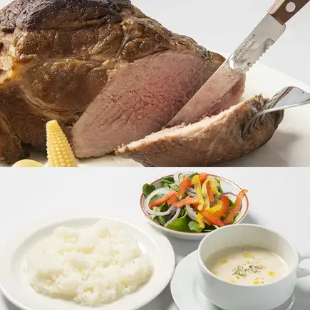 【ディナー】おススメ!金華豚 A5 ステーキコース★ライス・サラダ・スープ付