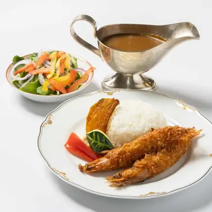 【ディナー】20名以上の団体料理大海老カレーセット