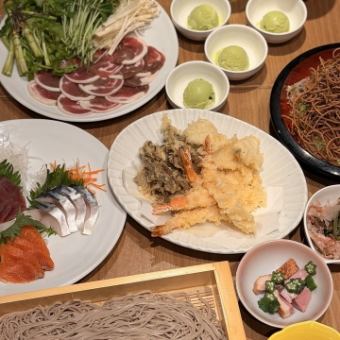 春限定、鴨鍋コース7品 4000円(税込)※飲み放題なし