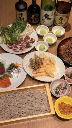 春限定、鴨鍋コース7品 4000円(税込)※飲み放題なし