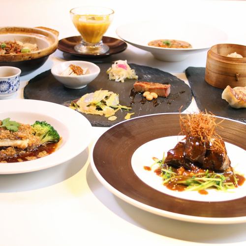 [Hamanashi/Hamanasu] 'Starry Black Beef', 7 dishes including pork belly stewed in Chinese miso, all-you-can-drink for 9,500 yen