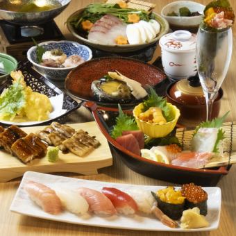 職人が握る豪華三昧コース（お料理、飲み放題付き）10,000円(税込)