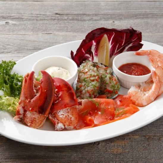 A luxurious menu where you can enjoy the popular cold appetizer on one plate! If you get lost, this is recommended! ・ Lobster claw ・ Italian marinade of Pana shell ・ Smoked salmon ・ Cocktail shrimp