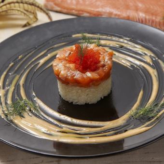 Timeless salmon sushi