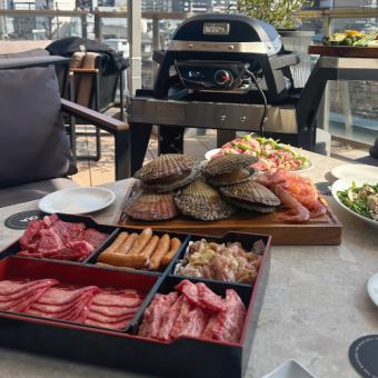 【1日2組限定】飲み放題120分付き☆手ぶらBBQコース(ランチ)