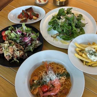 【フロア貸切】パスタ・デザート含む全6品飲み放題120分付パーティーコース5,500円