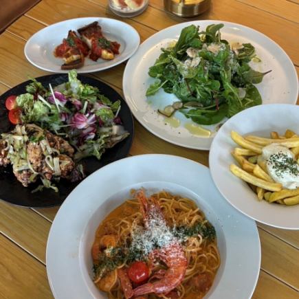 【フロア貸切】パスタ・デザート含む全6品飲み放題120分付パーティーコース5,500円