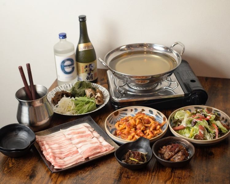 [Agu pork shabu-shabu] A delightful course packed with things you'll want to try in Okinawa!