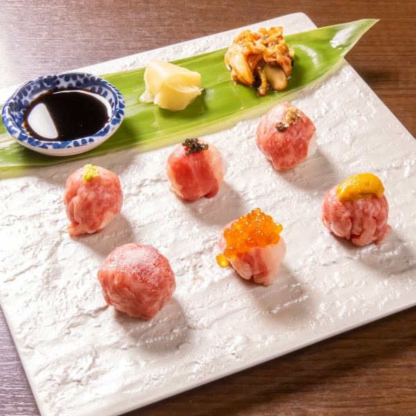 Meat ball sushi