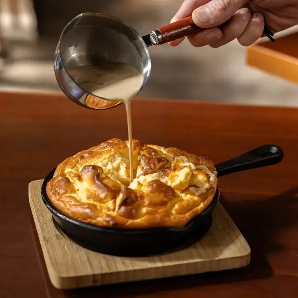 ポルチーニクリームのスフレオムレツ
