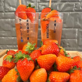 【待望のフルーツ入り】◆超大人気フルーツ入りも飲み放題◆（通常飲み放題に＋500円)