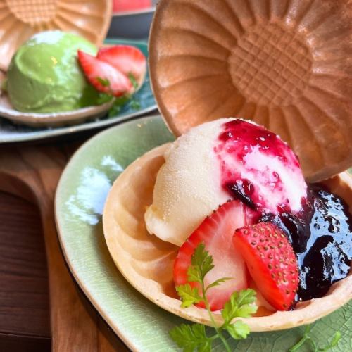 ◆ 모나카가 들어간 바닐라 아이스 ◆