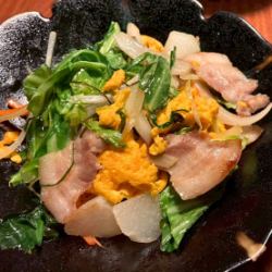 美人卵と地野菜ちゃんぷるー