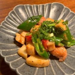 쿄 아카치 치킨 모모 오사카 야채 소금 누룩 구이