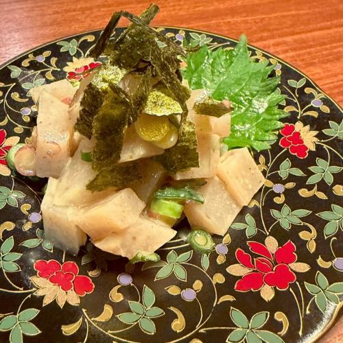 有機生芋刺身蒟蒻の酢味噌和え