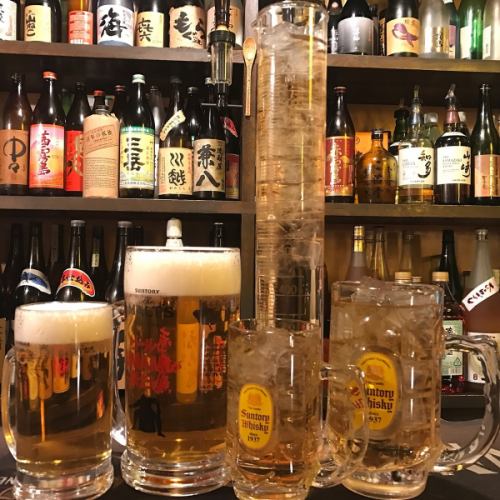 Large size ♪ Mega beer and tower highball etc.