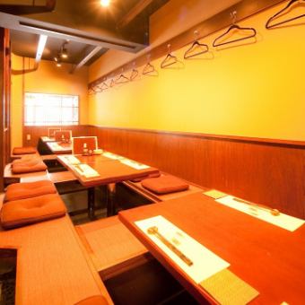 The sunken kotatsu seats can accommodate up to 20 people.
