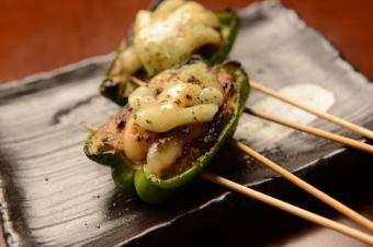 [Vegetable/Creative Skewer] Pepper meat stuffed with cheese
