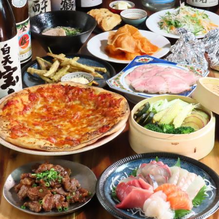 6月【鍋なしコース】新鮮刺身盛り、黒毛和牛カルビ焼きなど120分飲放題付全8品6000円(税込)