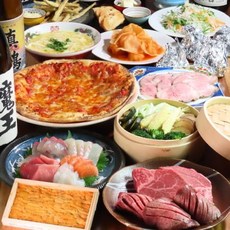6月【鍋なしコース】黒毛和牛ステーキ,鰆ホイル焼き等,日本酒含120分飲み放題8品7000円(税込)