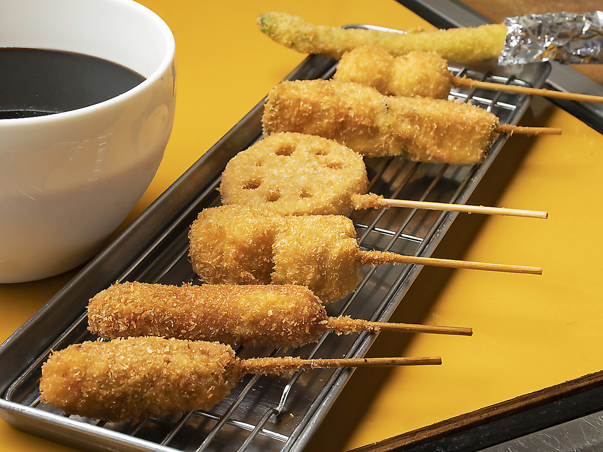 【全10品】生ビールも2H飲放OK♪大阪風串カツコース3630円(税込)