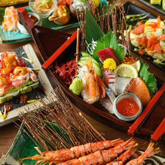 【飲み放題付】リーズナブルに鮮魚を 楽しむ船盛り◆2時間　5000円（税込）