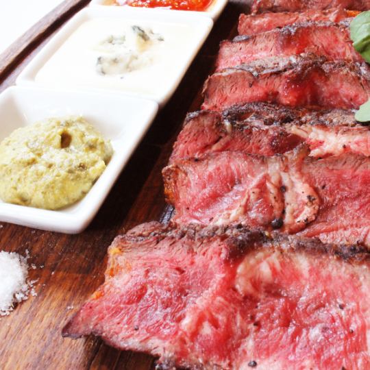 肉バル。うまい肉料理。 牛ステーキ/チキン/スペアリブの肉盛りは大人気。茅ヶ崎でバル呑みするならABCへ！