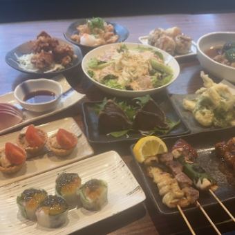 【2H飲放付】12品 5,000円！豪華な食材♪名物うみかぜ椎茸・焼鳥・お造り