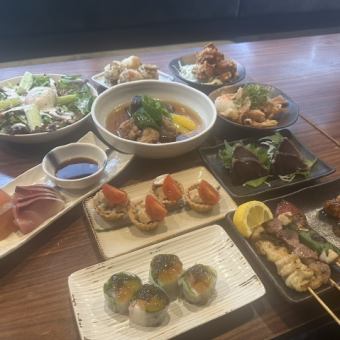 【2H飲放付】全9品4,000円！宴会にピッタリ！自慢の炭火焼鳥5種盛り付