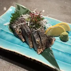 Seared fatty tuna and marinated mackerel
