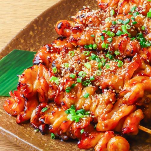 リピート続出！甘だれ揚げ鶏皮串焼！　１５本1990円税込