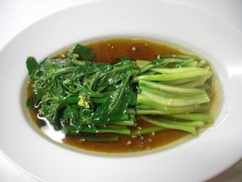 Kailan greens boiled with special soy sauce