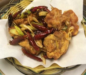 Sichuan style fried chicken