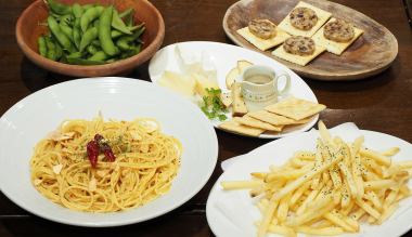 90 minutes of all-you-can-drink regular course [After-party Course B] 5 dishes with plenty of side dishes to go with your drinks for 3,500 yen (tax included)♪