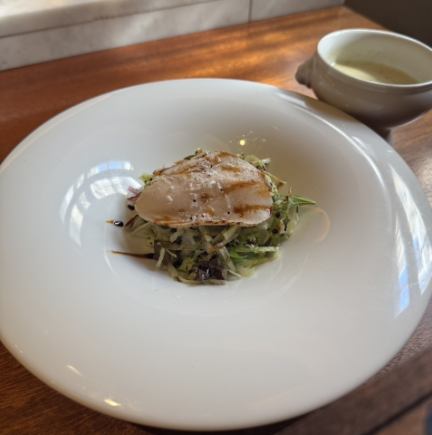 ローストチキンと季節ドレッシングのサラダと旬野菜のスープセット