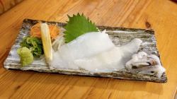 Bluefin squid sashimi