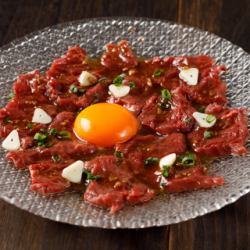 Garlic Horsemeat ~Garlic Soy Sauce Egg Yolk~