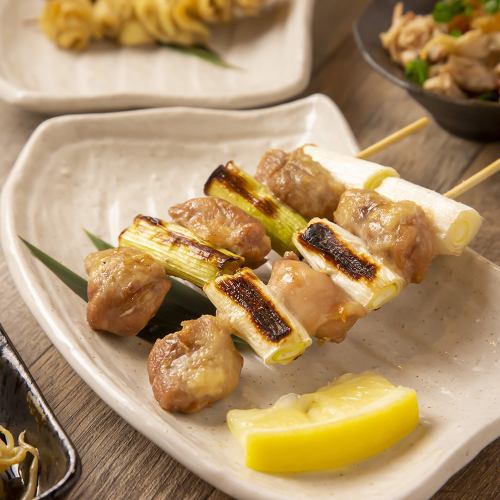 Green onion skewers