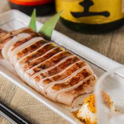Whole roasted squid
