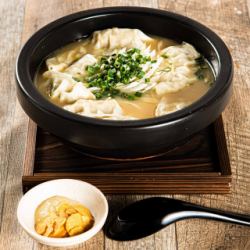 Chicken broth with garlic