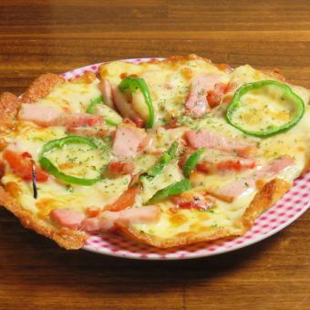 生トマト＆バジルピザ/じゃこと明太子ピザ