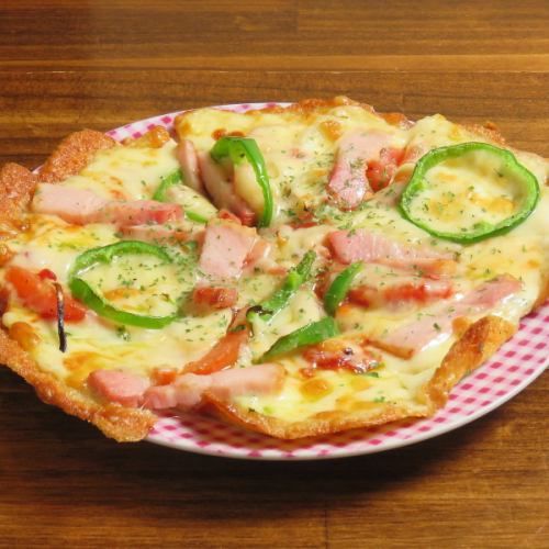 生トマト＆バジルピザ/じゃこと明太子ピザ