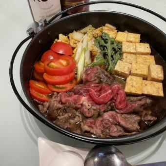 【幹事必見】2時間飲み放題付き！すき焼きスペシャルコース→7000円