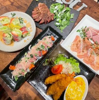 [2 hours of all-you-can-drink draft beer included] Western course: 5 dishes + half soup curry for 4,800 yen (tax included)