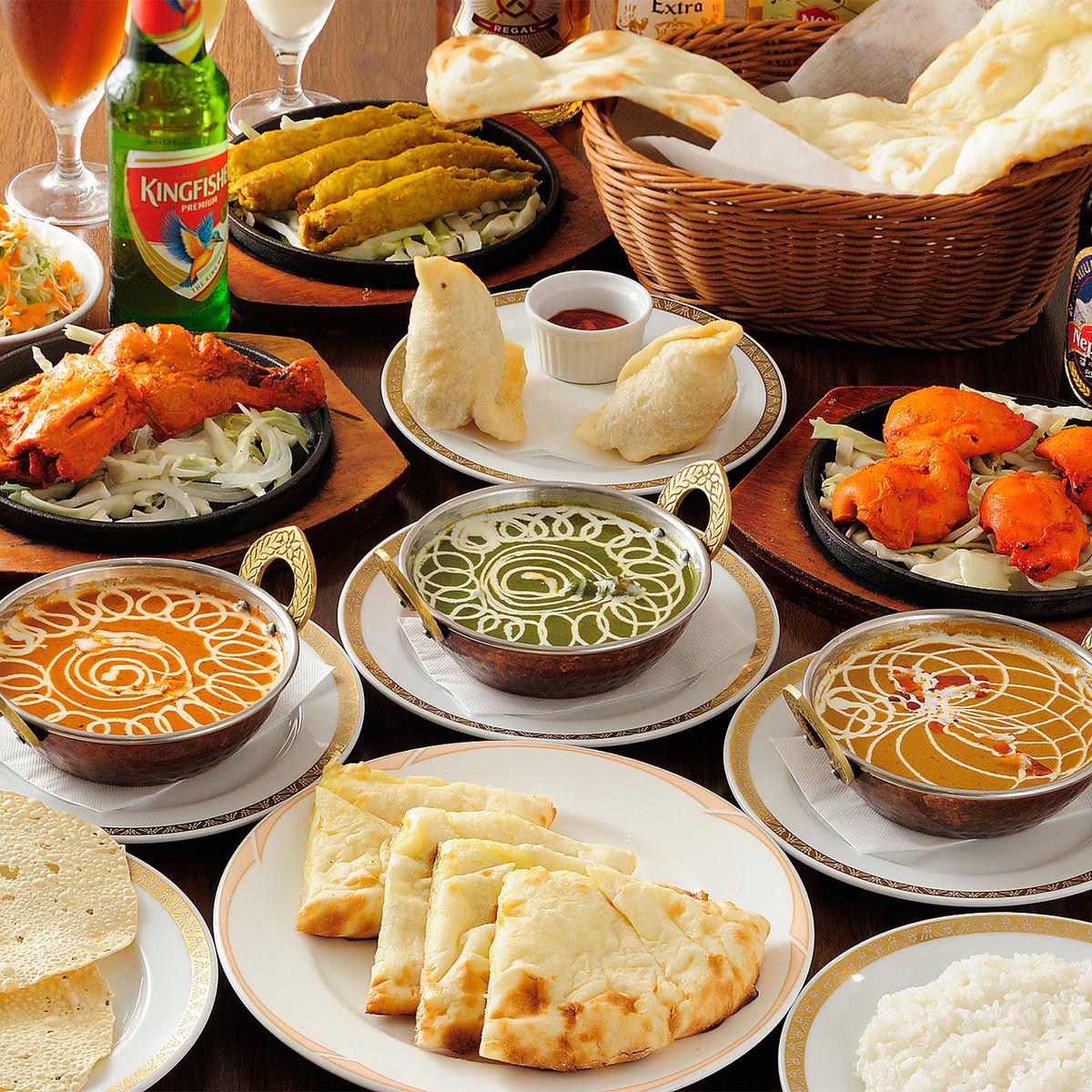 本格インド料理の食べ飲み放題あり★