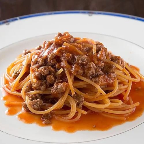 和牛挽き肉のナポリタン