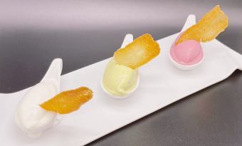 Assorted sorbet