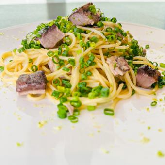 [September only] Returned bonito and fresh ginger oil pasta